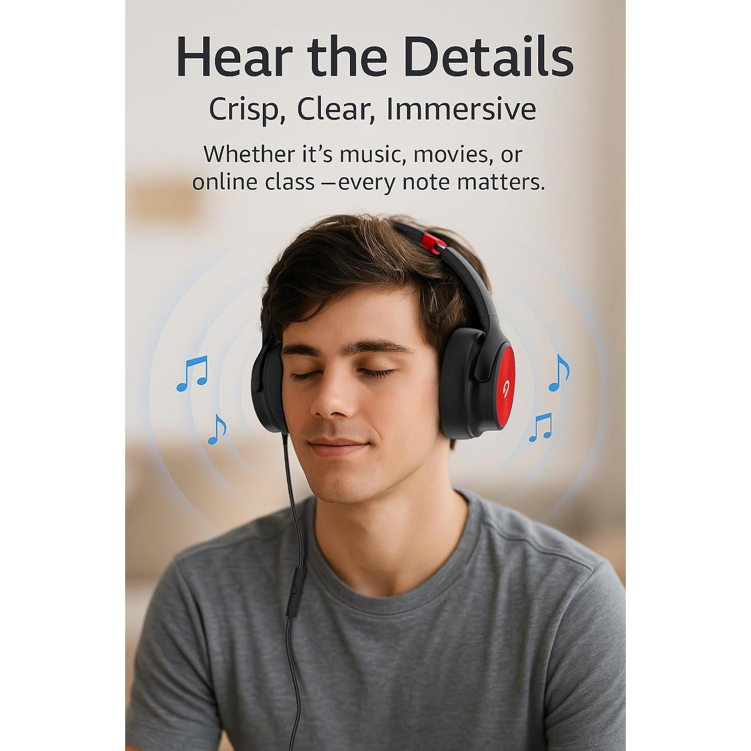 Auriculares USB-C Adoope AD1000, sonido Hi-Fi, sobre la oreja