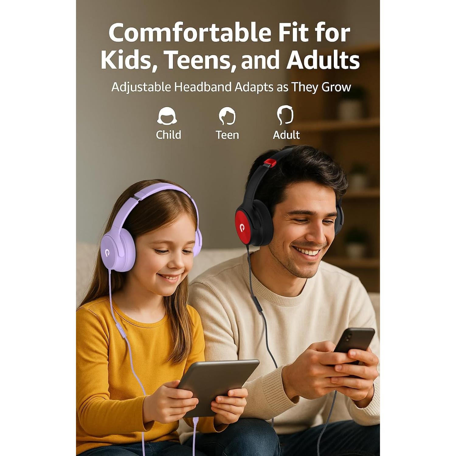 Auriculares USB-C Adoope AD1000, sonido Hi-Fi, sobre la oreja