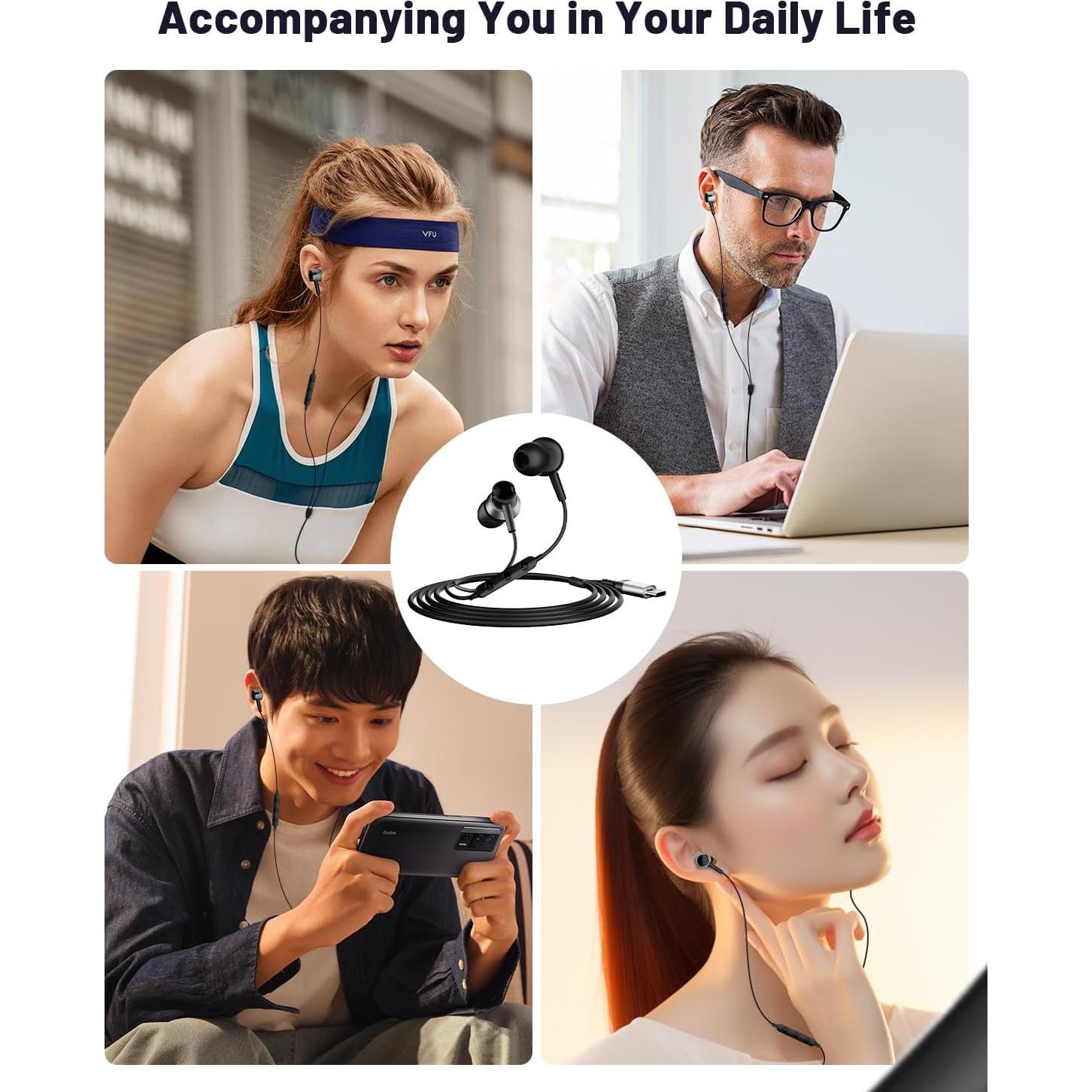 Auriculares USB C Gsangoo con Micrófono y Cancelación de Ruido