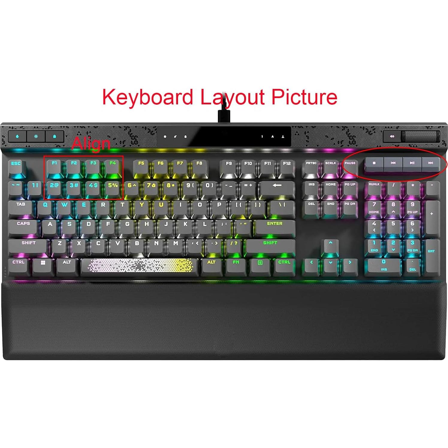 Funda de Teclado Silicona Transparente Corsair K70 MAX RGB