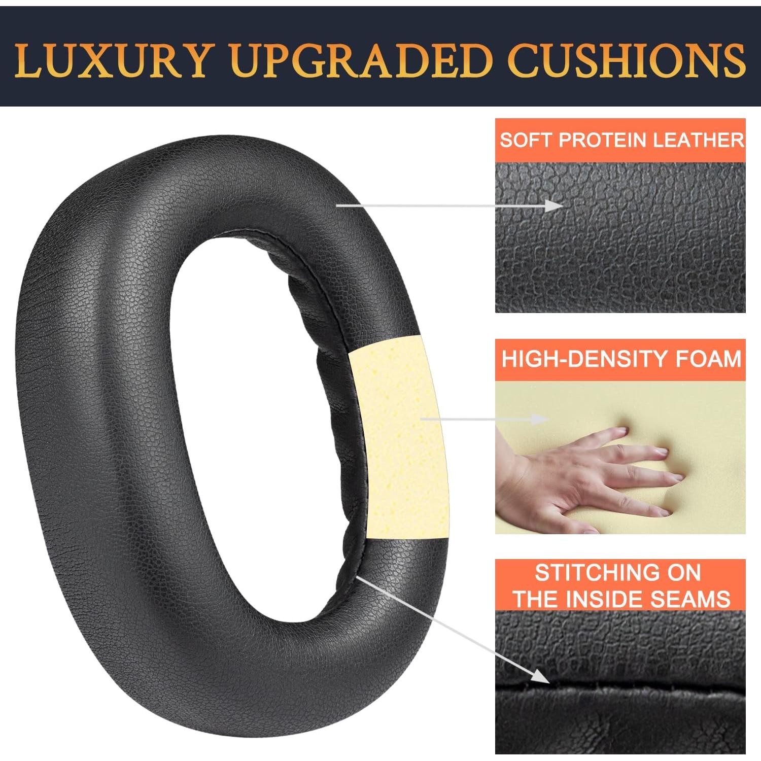 Almohadillas de Reemplazo SOULWIT para Jabra Evolve2 85 UC/MS - Negro