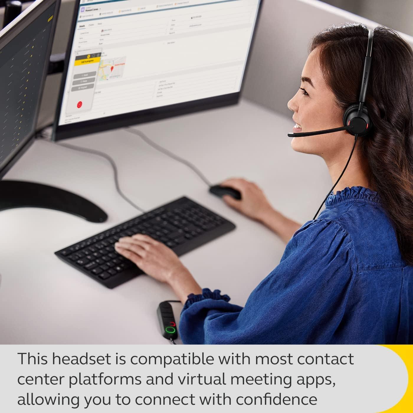 Auricular Mono Jabra Engage 40 UC con Cable USB-A y Cancelación de Ruido