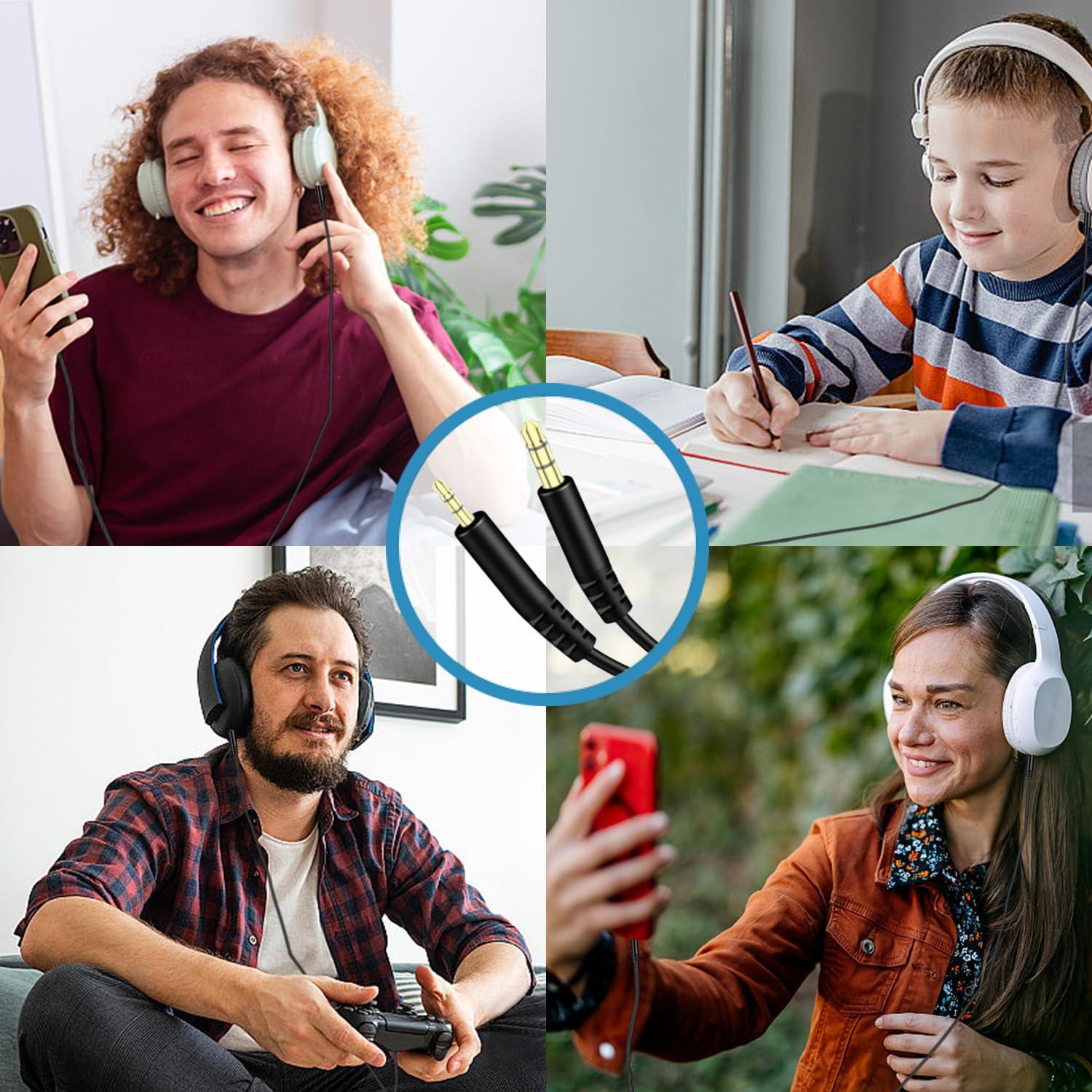 Cable de auriculares 2.5mm a 3.5mm Weatwo para Bose y JBL