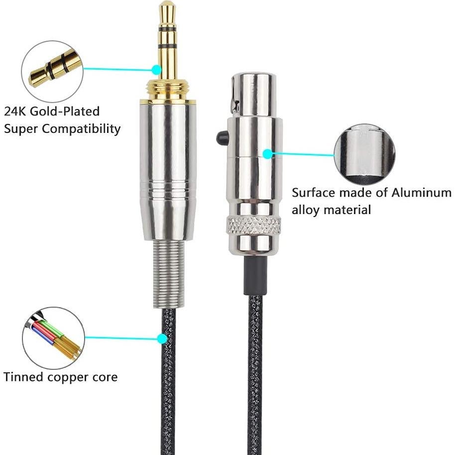Cable de audio de reemplazo Auhsuxo 2m Mini XLR a 3.5mm