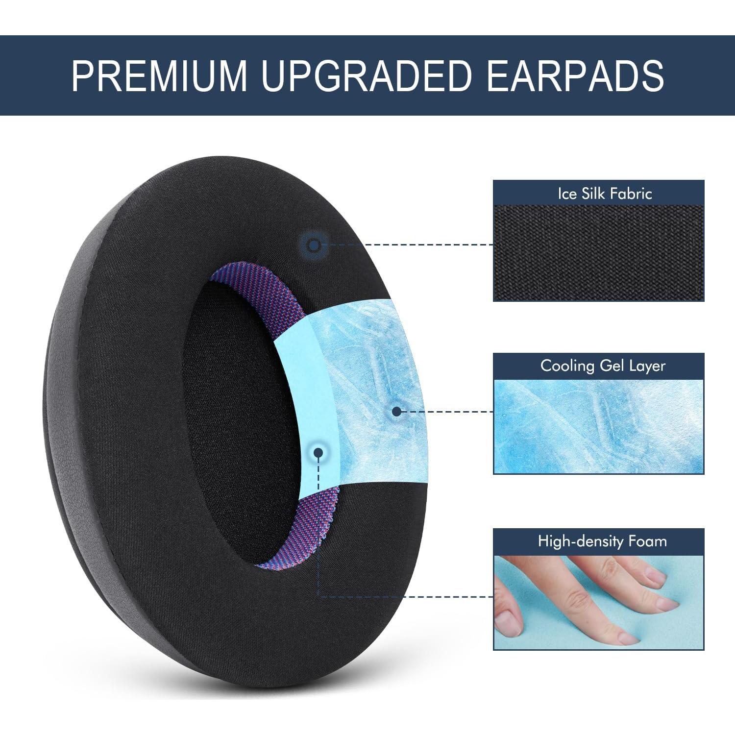 Almohadillas de Reemplazo GVOEARS para Auriculares - Gel Refrescante y Espuma de Memoria