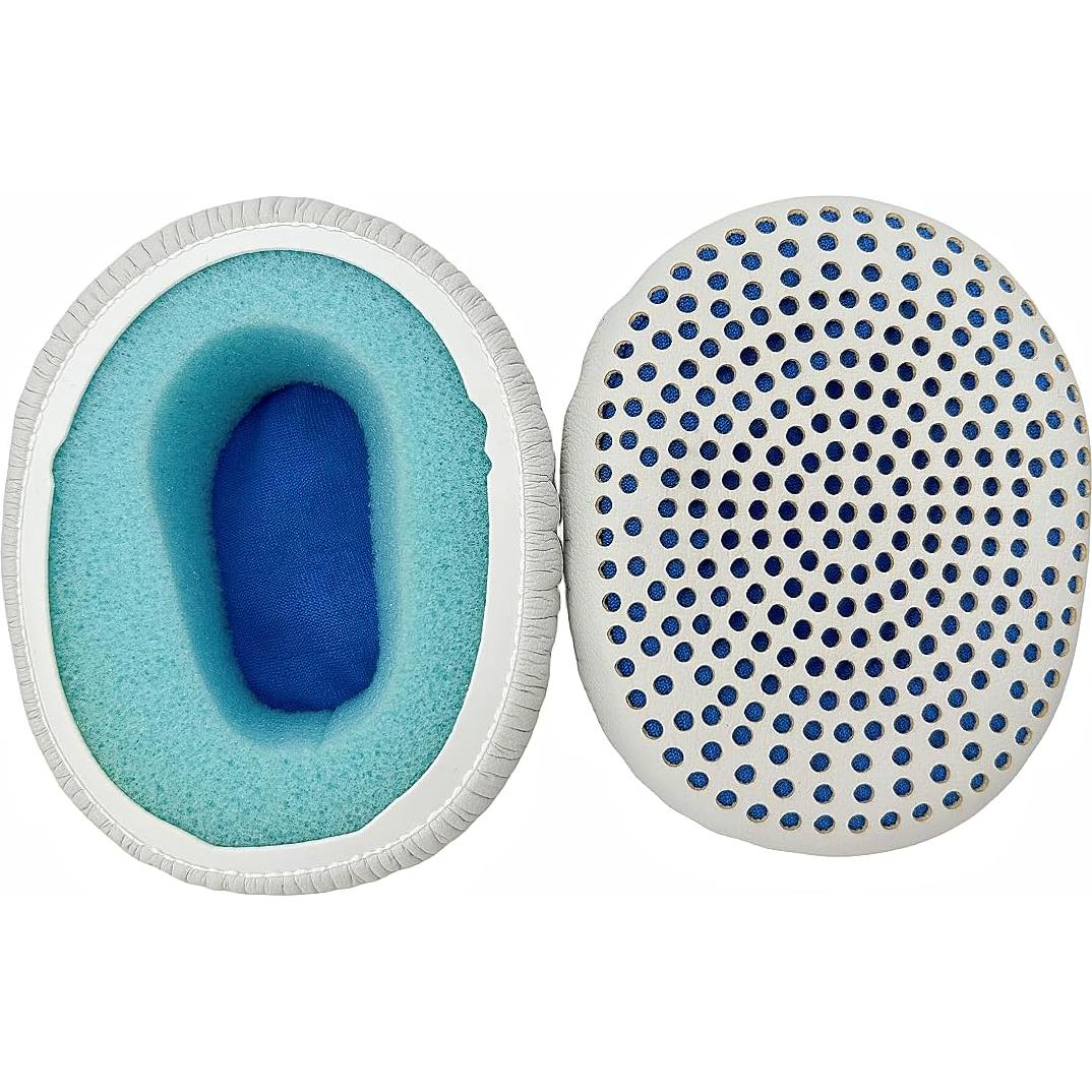 Almohadillas de Reemplazo para Auriculares Skullcandy Riff Riff2 - Espuma de Memoria y Cuero Blanco