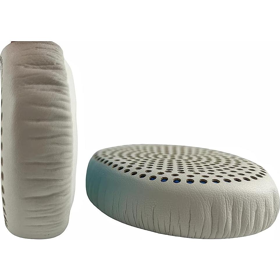 Almohadillas de Reemplazo para Auriculares Skullcandy Riff Riff2 - Espuma de Memoria y Cuero Blanco