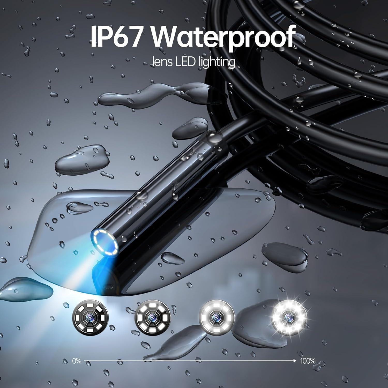 Cámara Endoscópica Anhendeler 5m HD IP67 con Luz