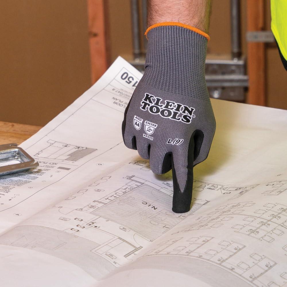 Guantes de Trabajo Klein Tools 60587, Nitrilo A4, 2 Pares