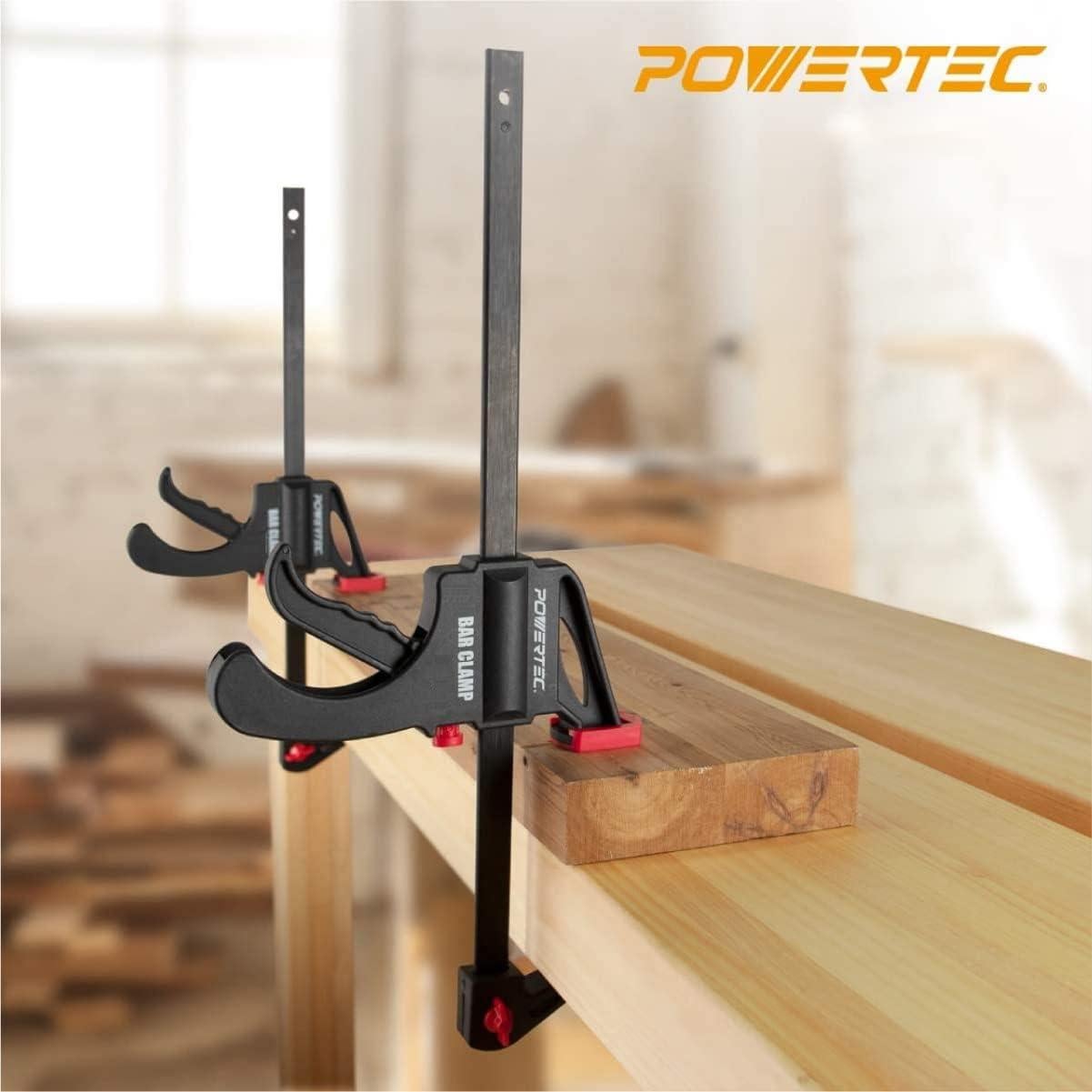 Abrazaderas de Barra POWERTEC 30.48-91.44 cm - Paquete de 6
