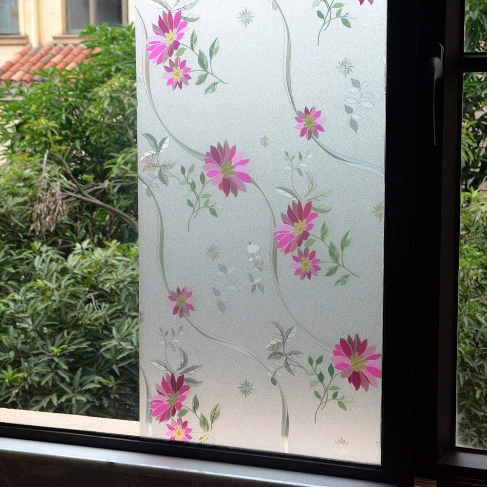 Película de Ventana Esmerilada VSUDO 30x200 cm Crisantemo Púrpura