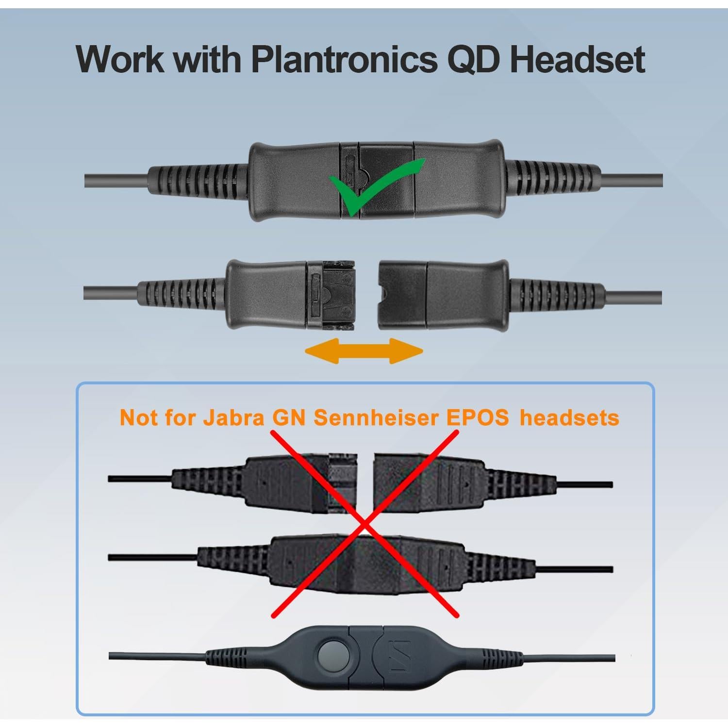 Adaptador de Auriculares 2.5mm CalleZ para Teléfonos Fijos
