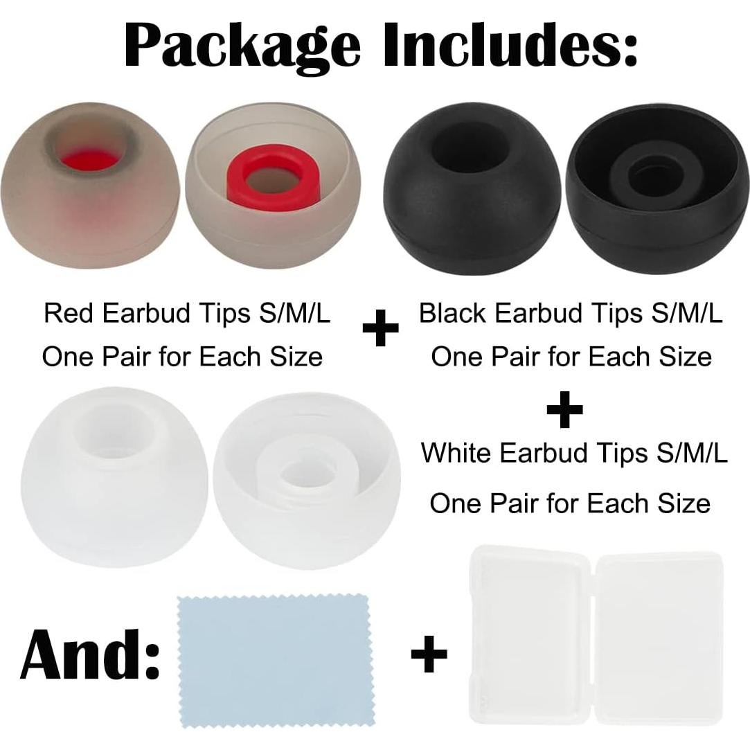 Puntas de Repuesto para Auriculares DMZHY Silicona 9 Pares SML