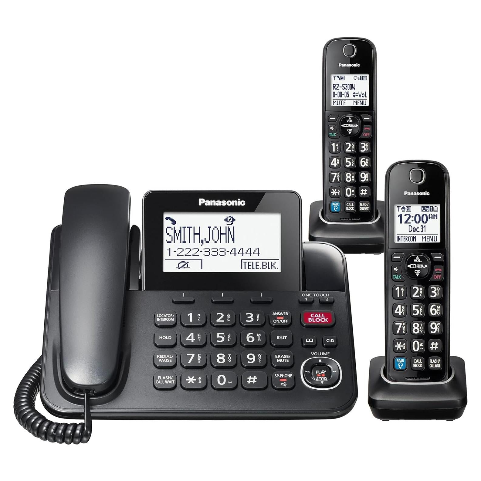 Teléfono Corded Panasonic KX-TGF892B con Bluetooth y 2 Manos Libres