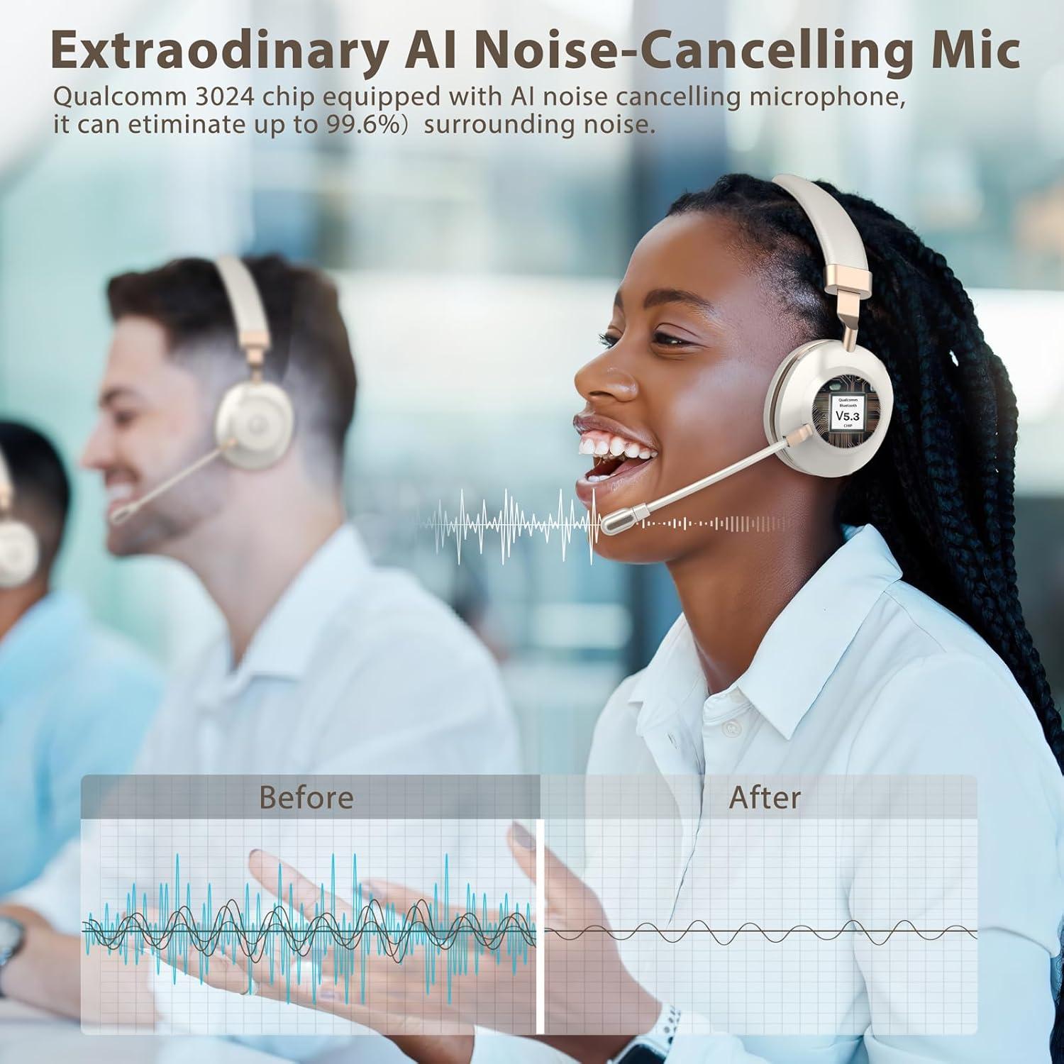 Auriculares Inalámbricos Vonztek XSY-BT882M con Micrófono y Cancelación de Ruido