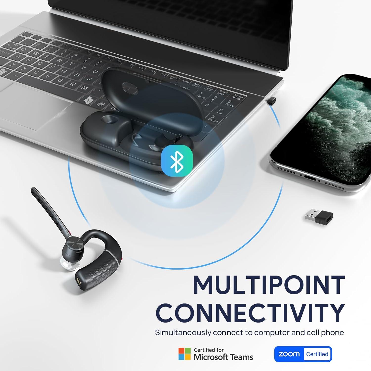Auricular Bluetooth Yealink BH71 Pro USB-C/A, Cancelación de Ruido