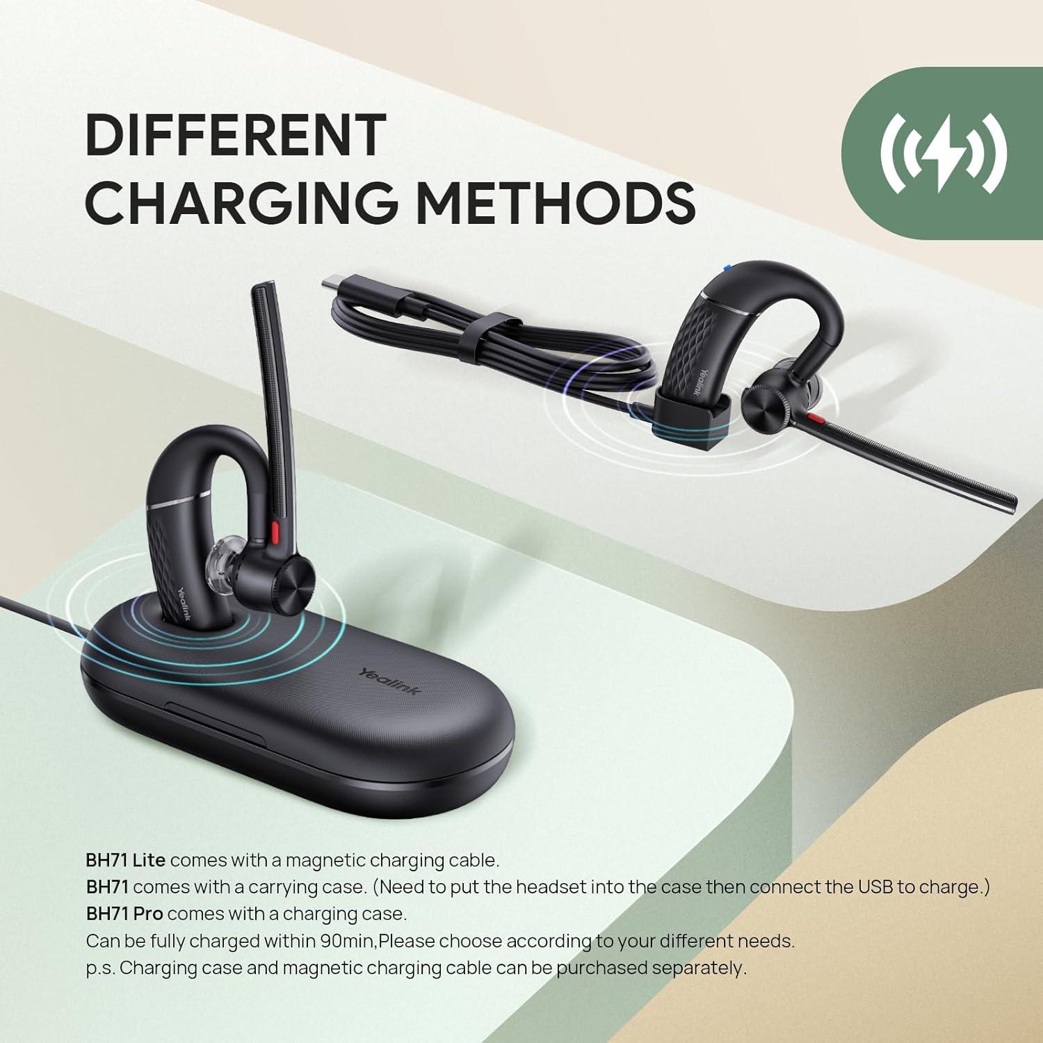 Auricular Bluetooth Yealink BH71 Pro USB-C/A, Cancelación de Ruido