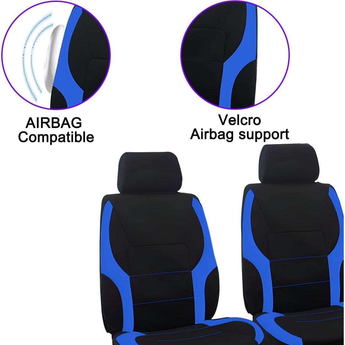 Fundas de Asiento Delantero Mandark Azul Impermeables 4PCS