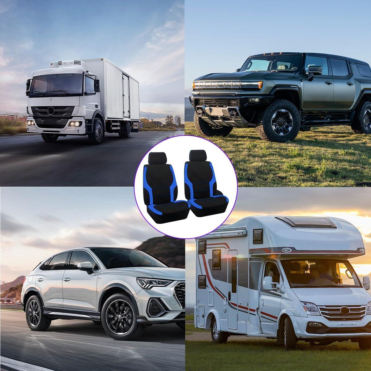 Fundas de Asiento Delantero Mandark Azul Impermeables 4PCS