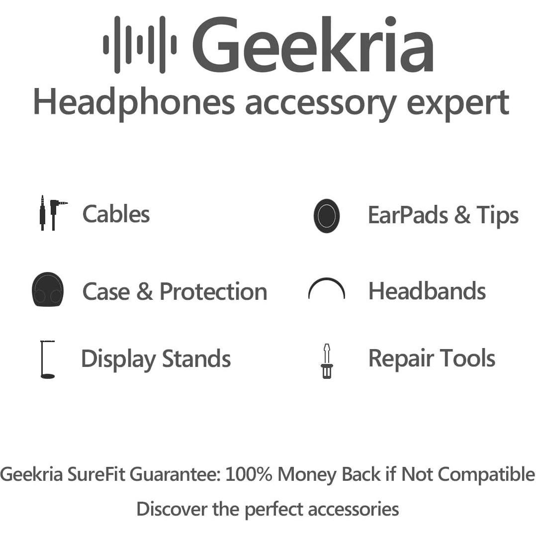Cubierta de Banda para Auriculares GEEKRIA Negro Compatible Plantronics