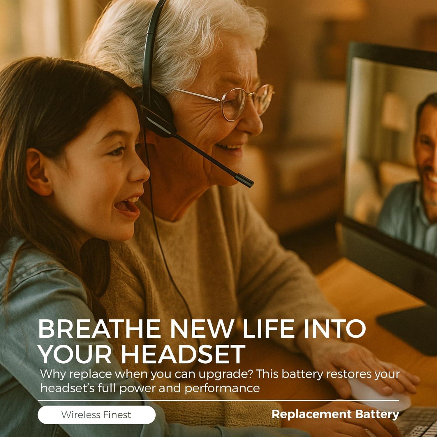 Batería Recargable de Reemplazo Plantronics CS540 C054 140mA