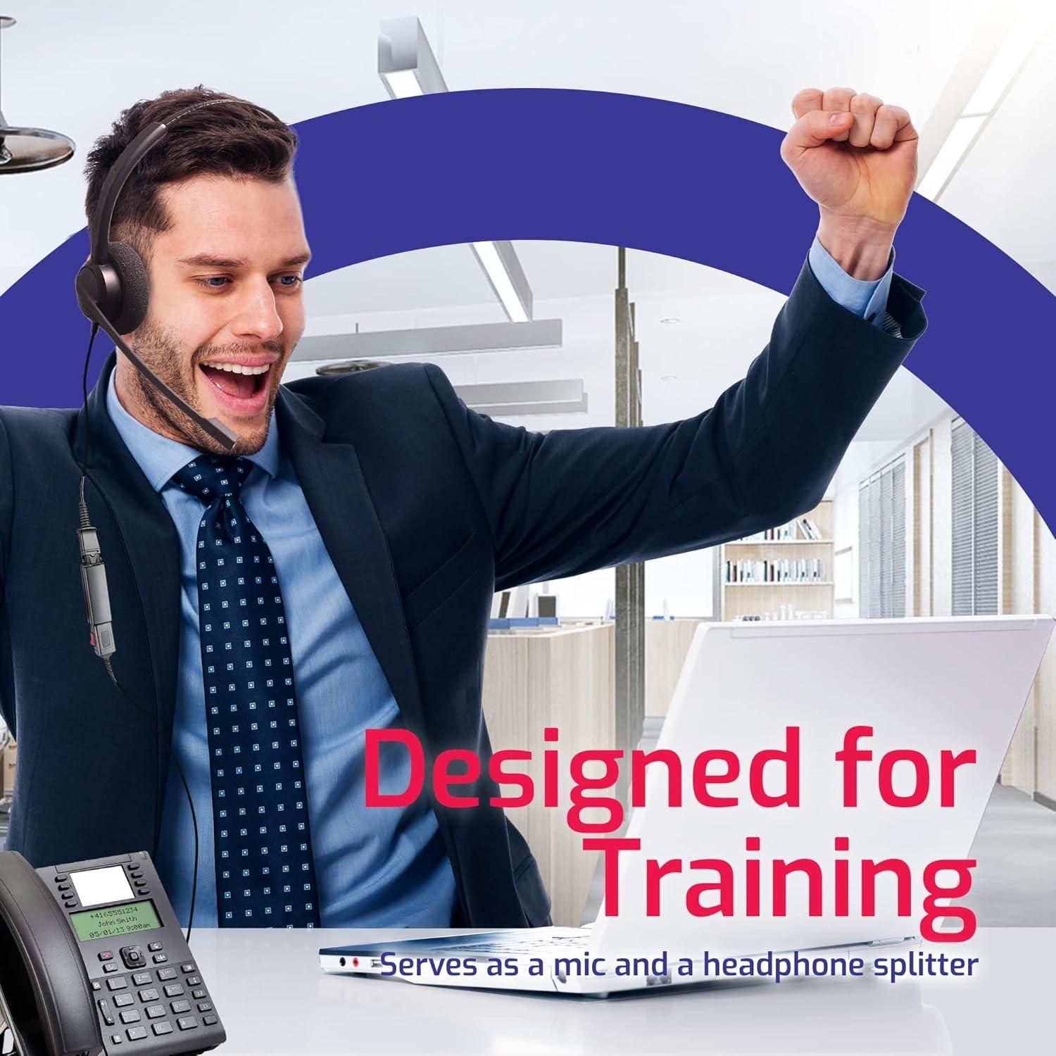 Divisor Y-Cord Plantronics GTW 27019-03 con Botón de Silencio