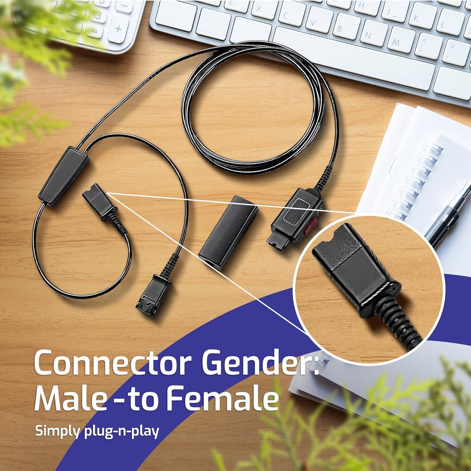 Divisor Y-Cord Plantronics GTW 27019-03 con Botón de Silencio