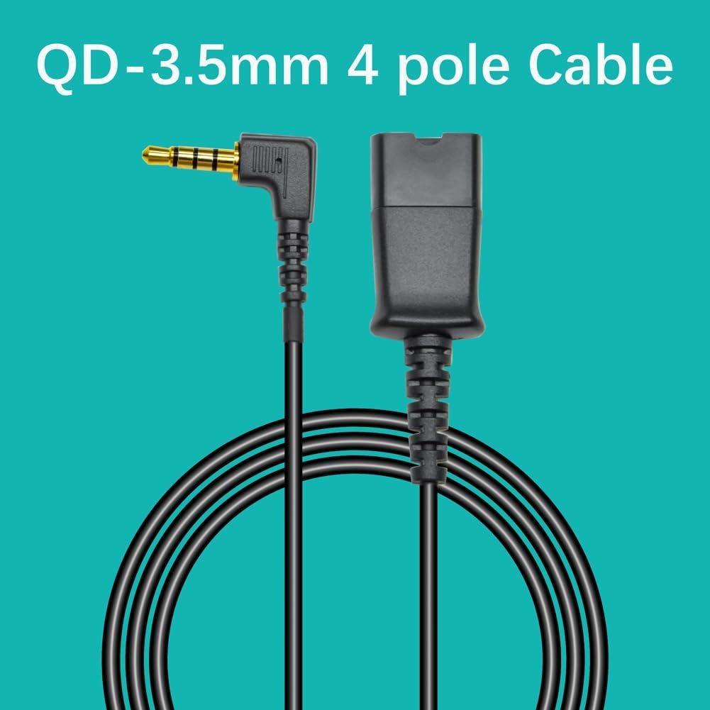 Cable Adaptador 3.5mm Plantronics QD 120cm para Smartphones