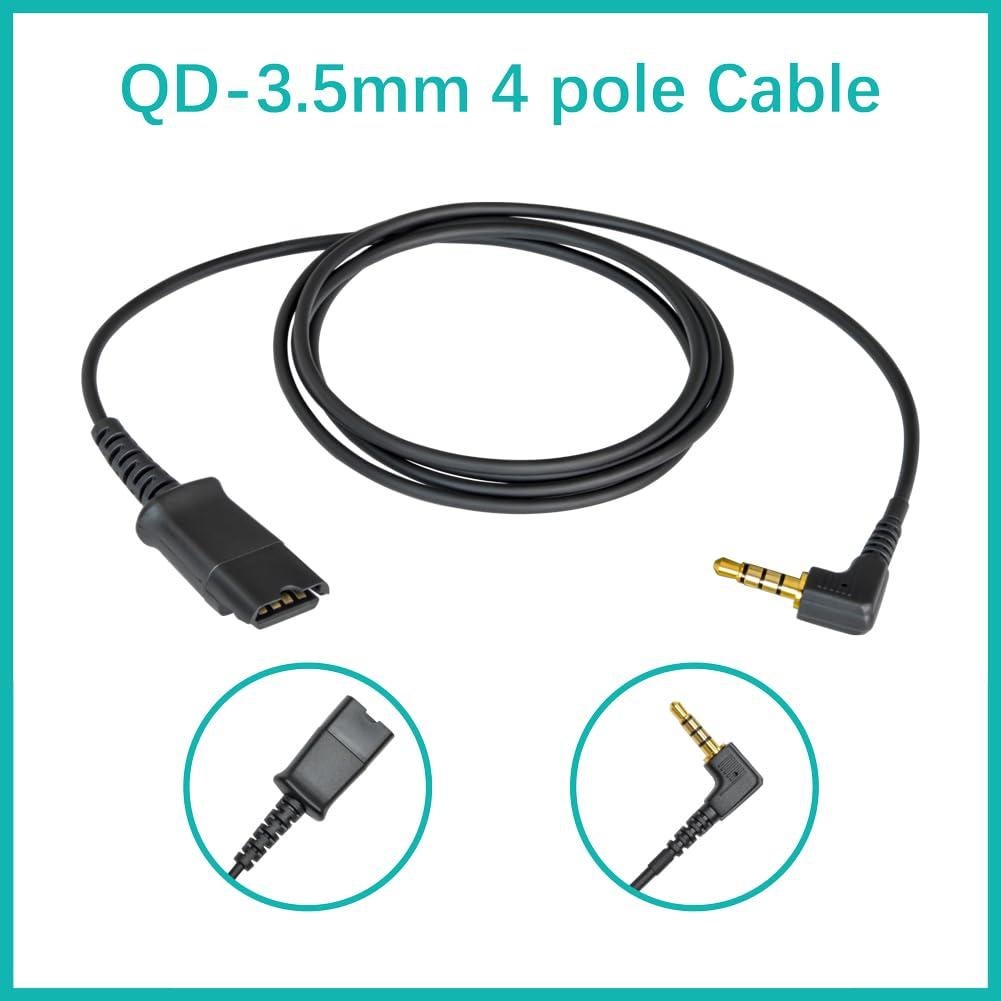 Cable Adaptador 3.5mm Plantronics QD 120cm para Smartphones