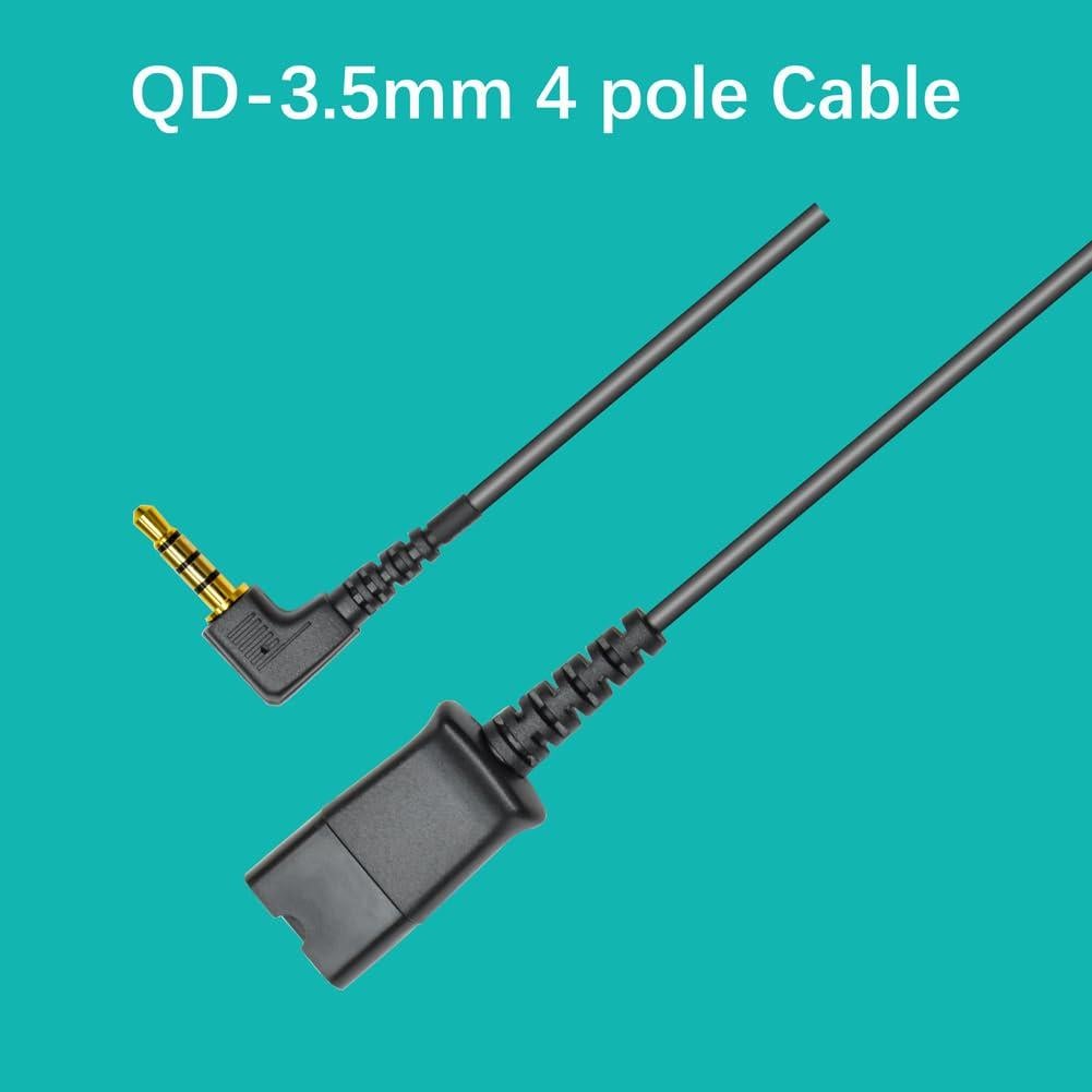 Cable Adaptador 3.5mm Plantronics QD 120cm para Smartphones