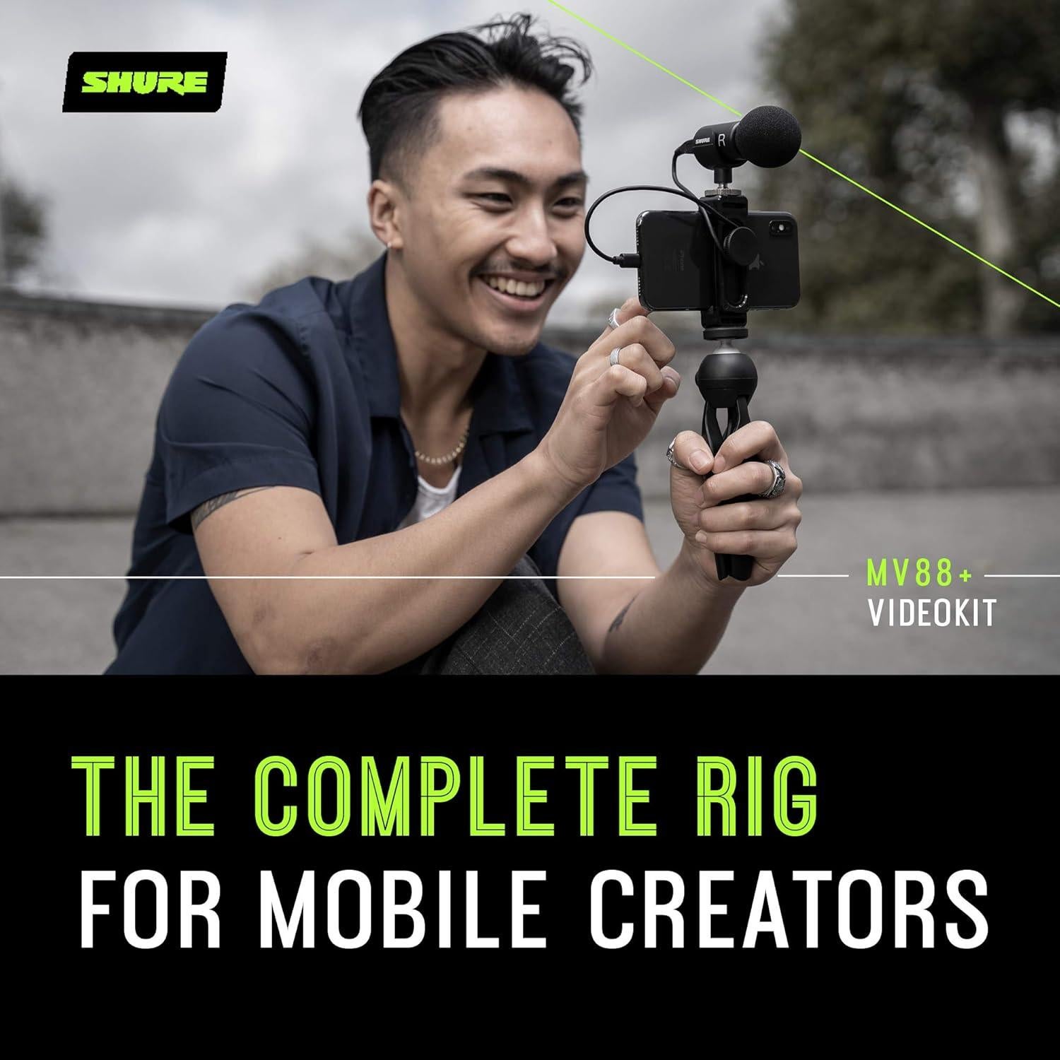 Micrófono Shure MV88+ Kit de Video con Trípode y Cables