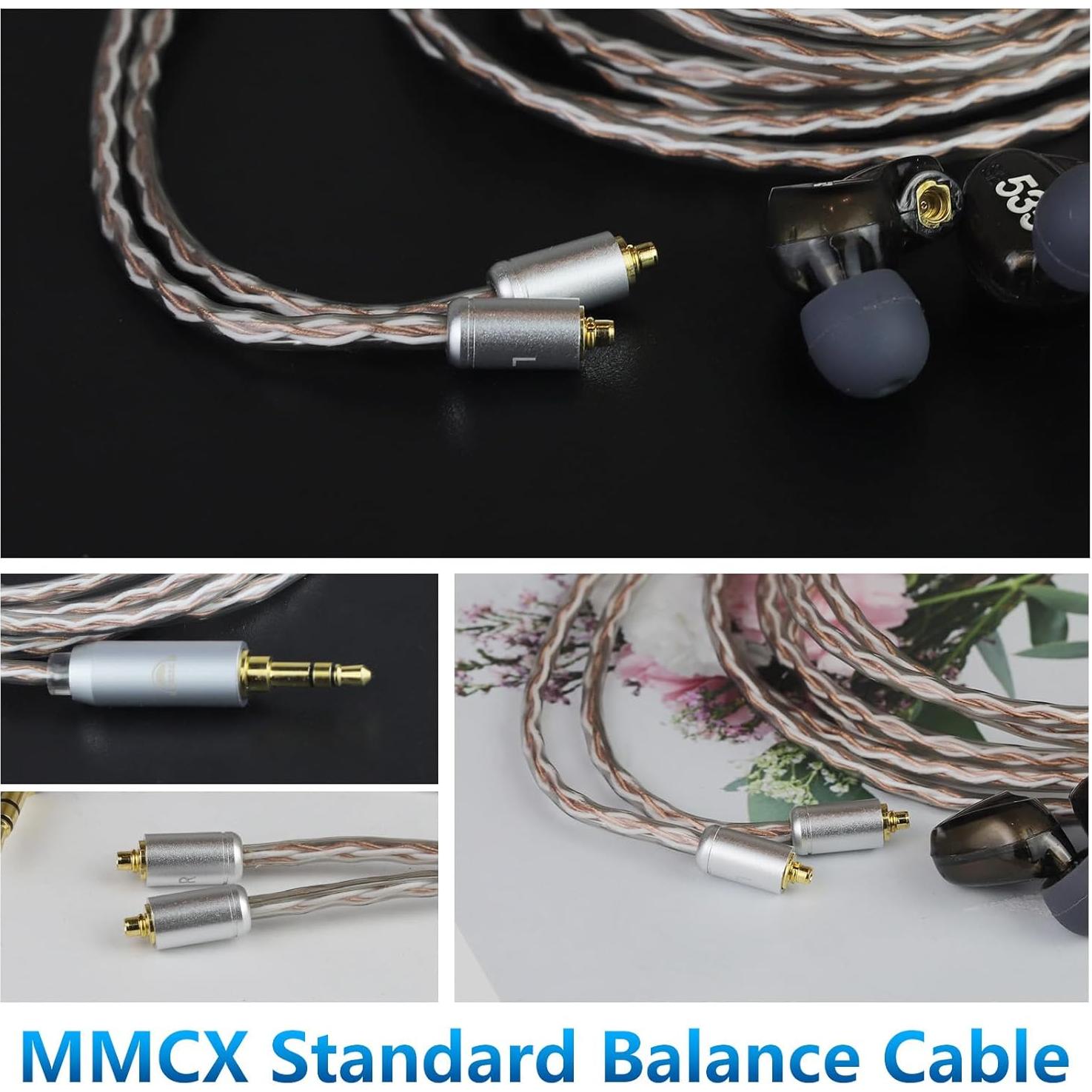 Cable de Actualización OKCSC 4 Núcleos MMCX a 3.5MM 1.2M