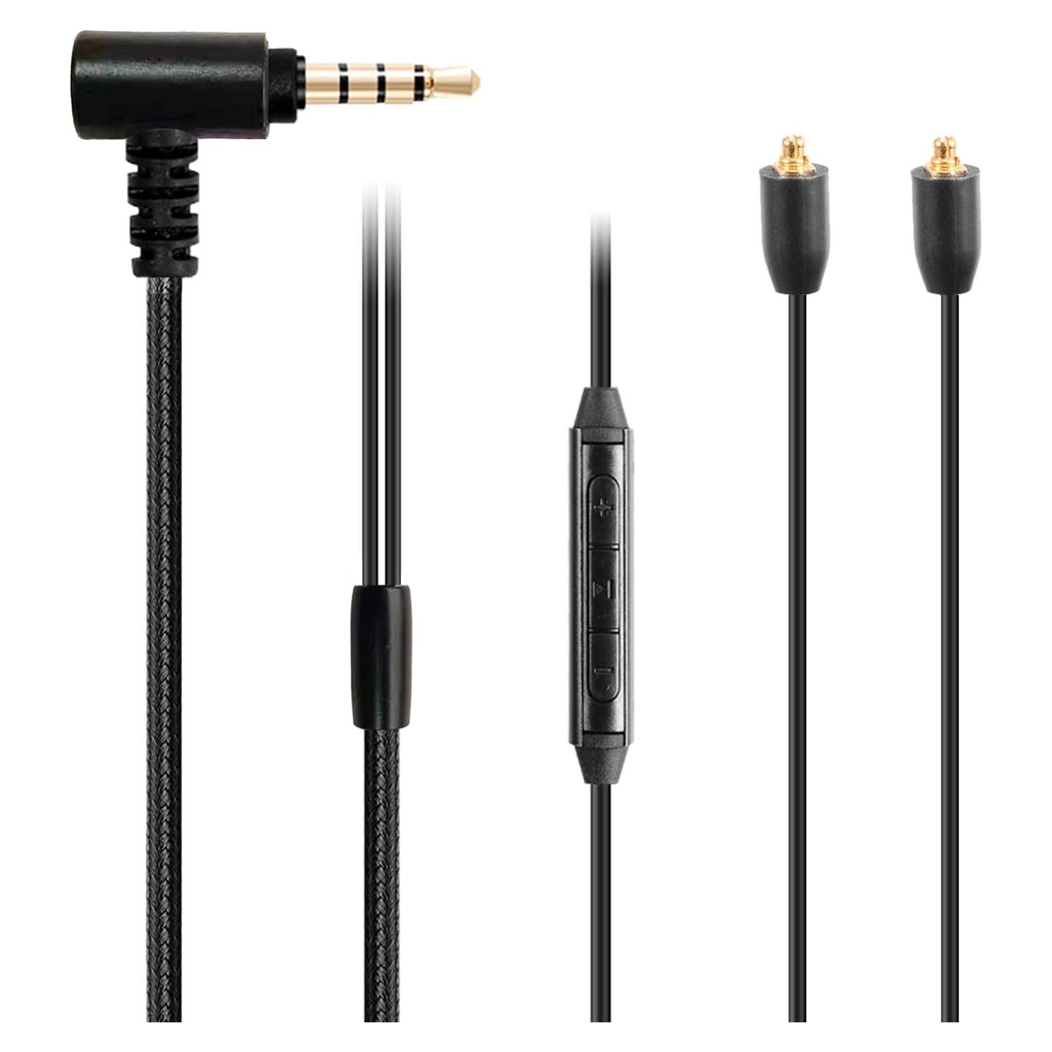 Cable de Reemplazo Fezzlo MMCX 1.3m para Auriculares con Micrófono