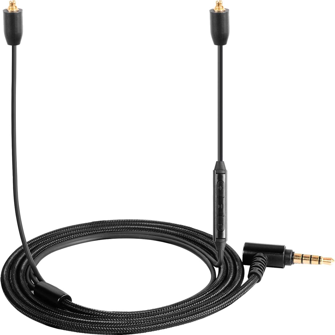 Cable de Reemplazo Fezzlo MMCX 1.3m para Auriculares con Micrófono