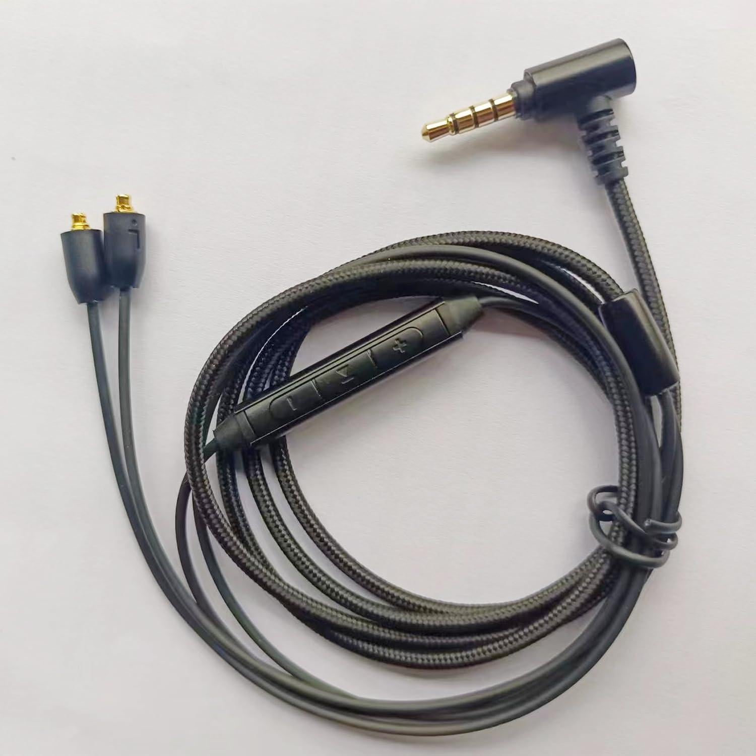 Cable de Reemplazo Fezzlo MMCX 1.3m para Auriculares con Micrófono