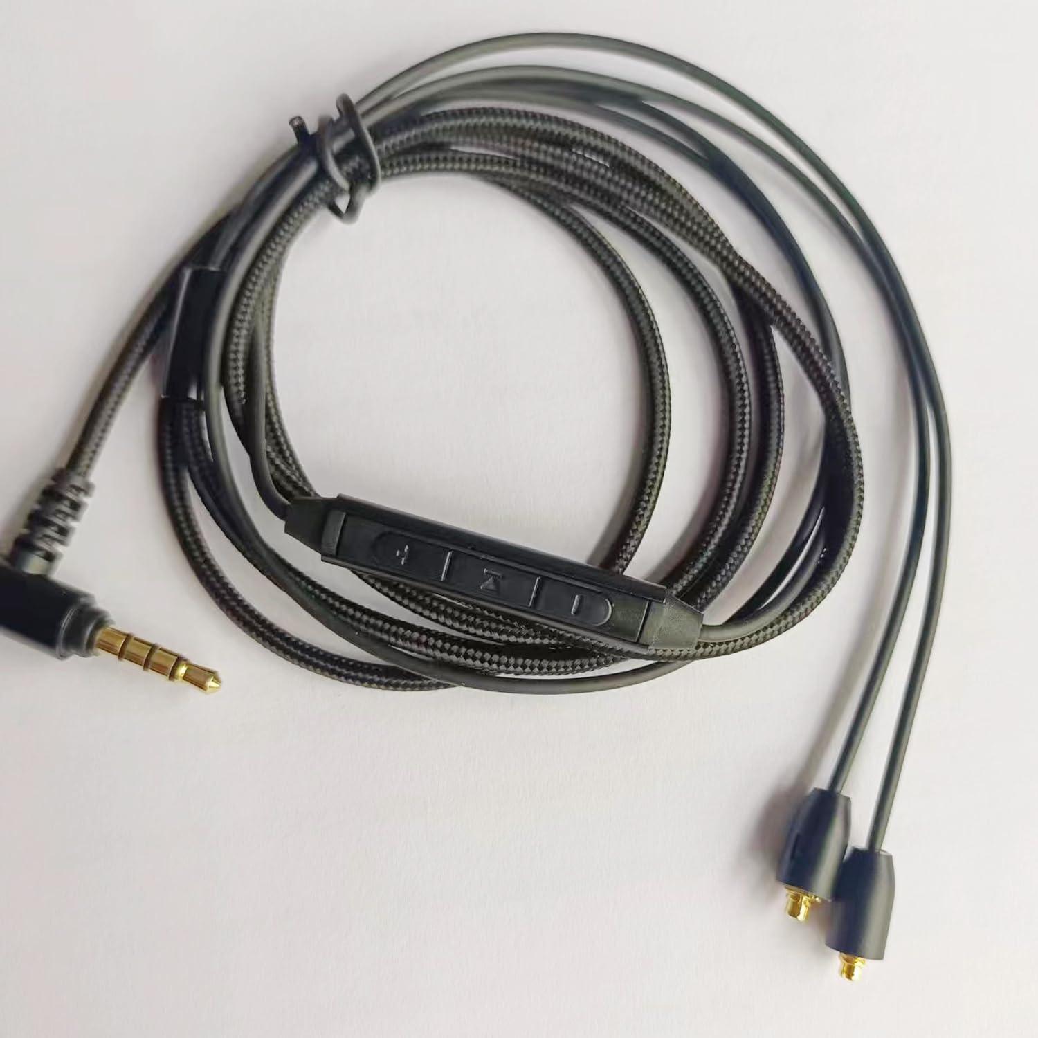 Cable de Reemplazo Fezzlo MMCX 1.3m para Auriculares con Micrófono