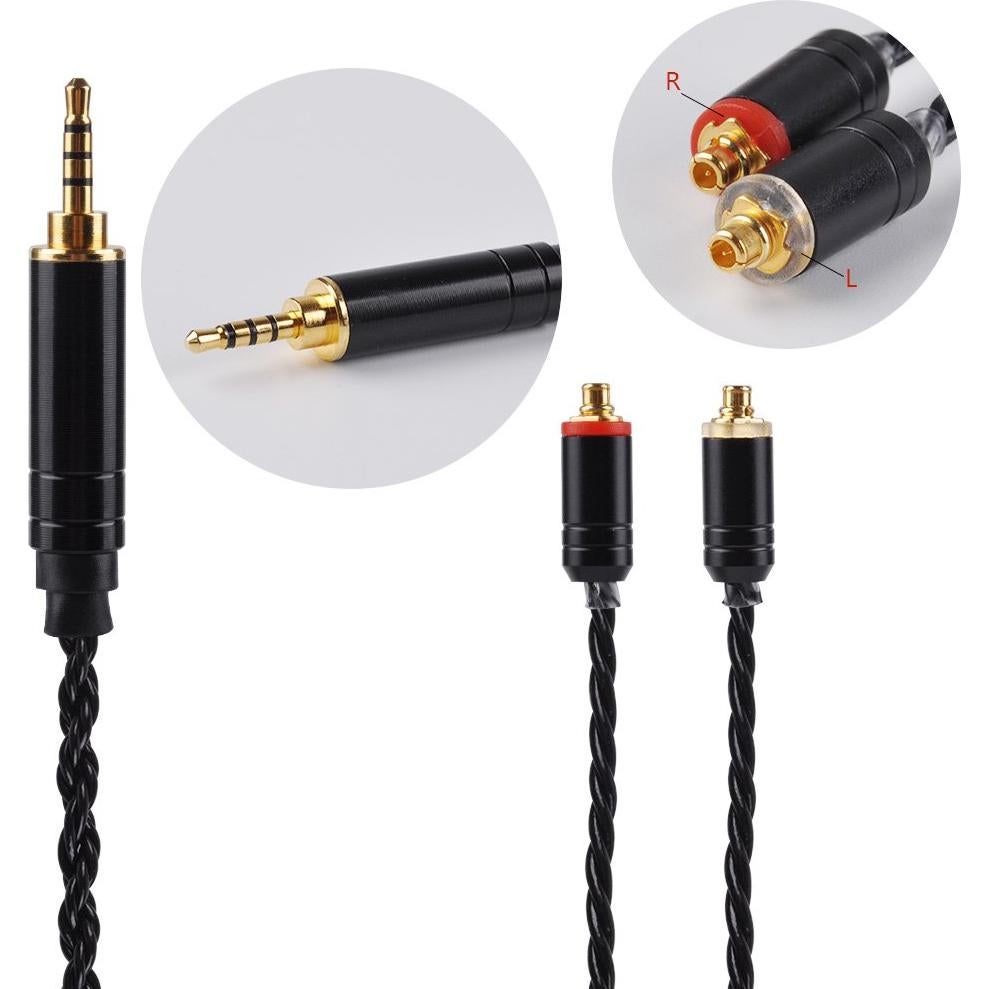 Cable de Reemplazo Balanceado KINBOOFI 2.5mm MMCX 119cm Negro