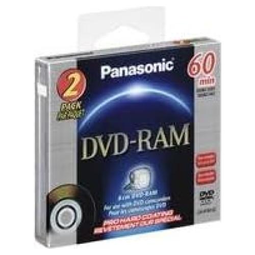 DVD-RAM Regrabable 60 Minutos Panasonic 2.8 GB Doble Cara