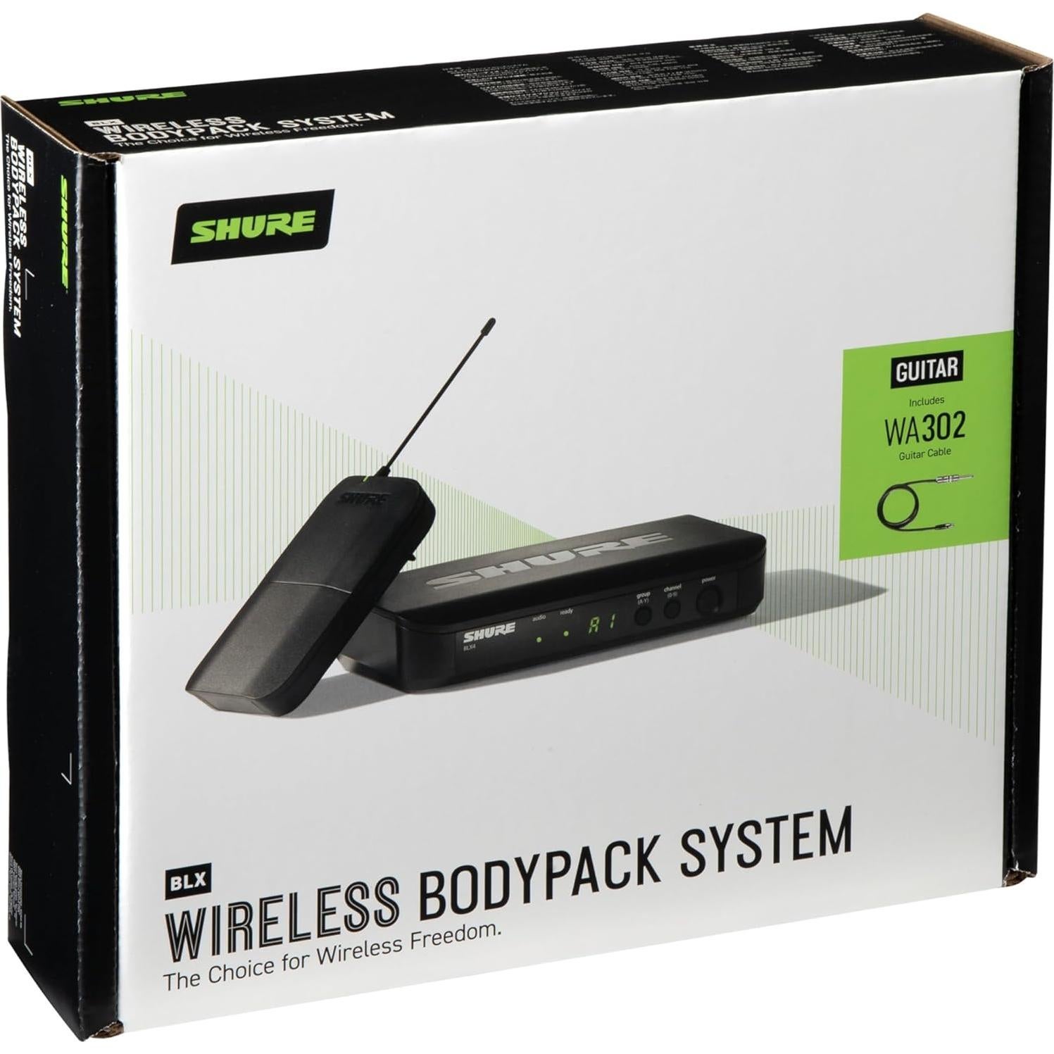 Sistema Inalámbrico UHF Shure BLX14 para Guitarra y Bajo