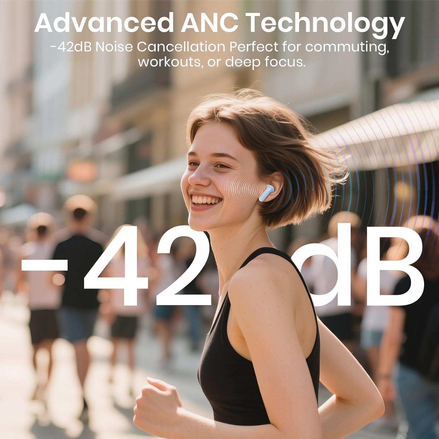 Auriculares Inalámbricos SIAWAG BTW73002 Bluetooth 5.4 100H ANC