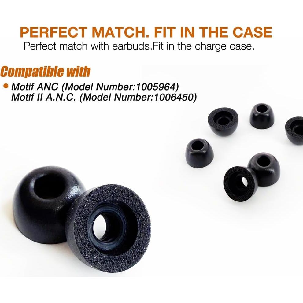 Puntas de oído de espuma viscoelástica TENNMAK para auriculares Marshall Motif II A.N.C