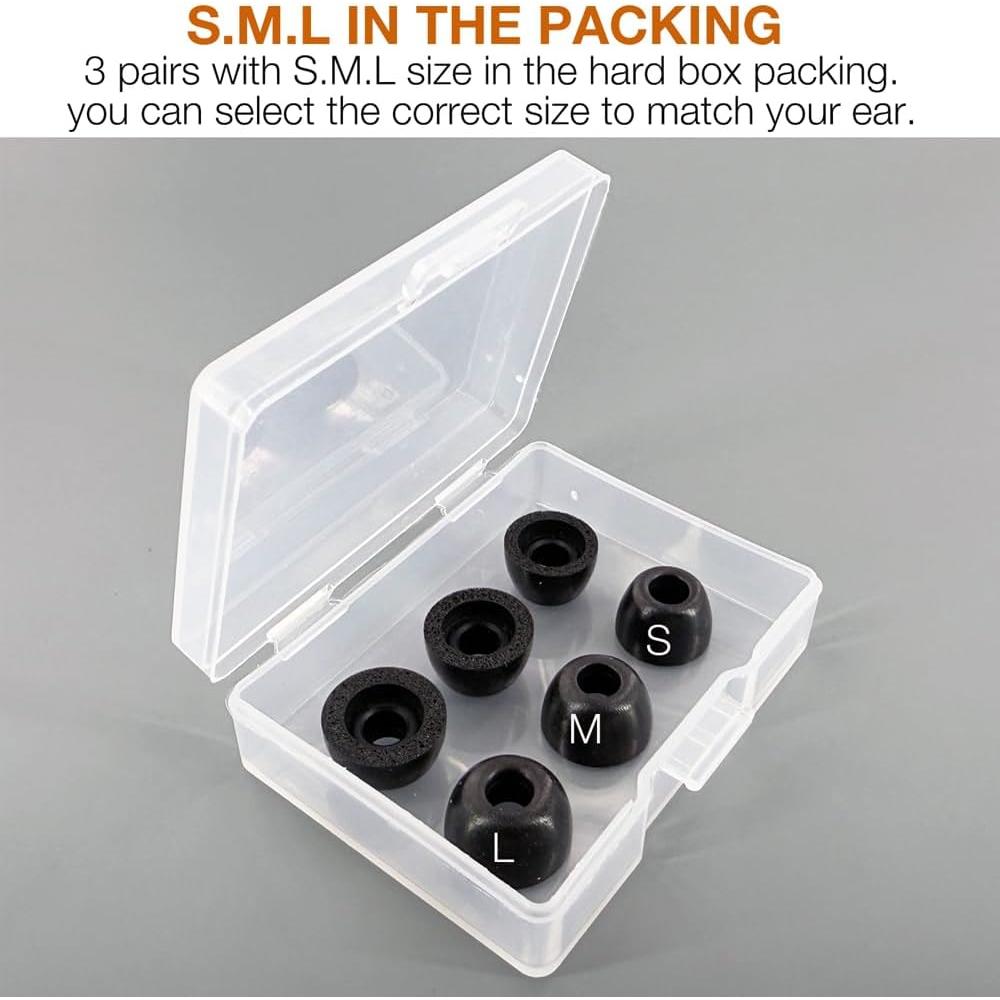 Puntas de oído de espuma viscoelástica TENNMAK para auriculares Marshall Motif II A.N.C