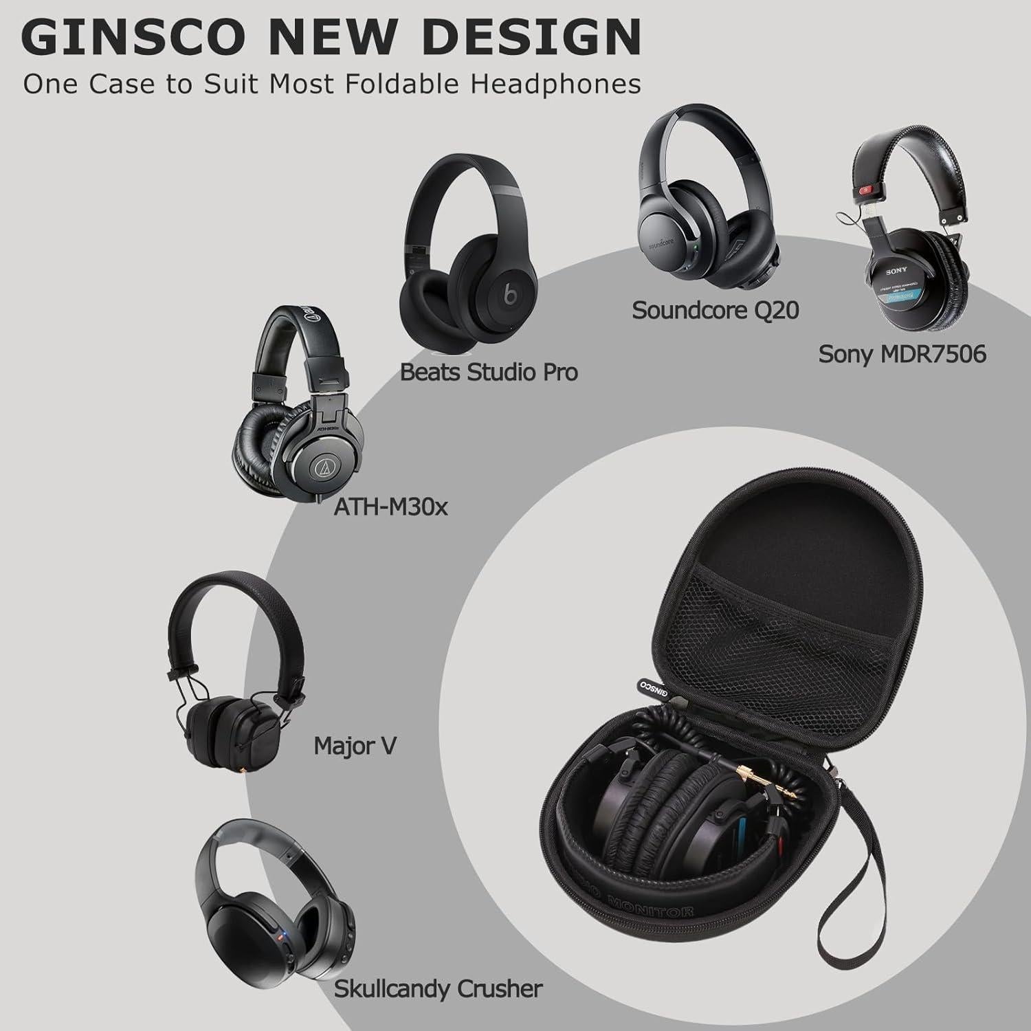 Estuche Duro Ginsco para Auriculares Bluetooth Universal