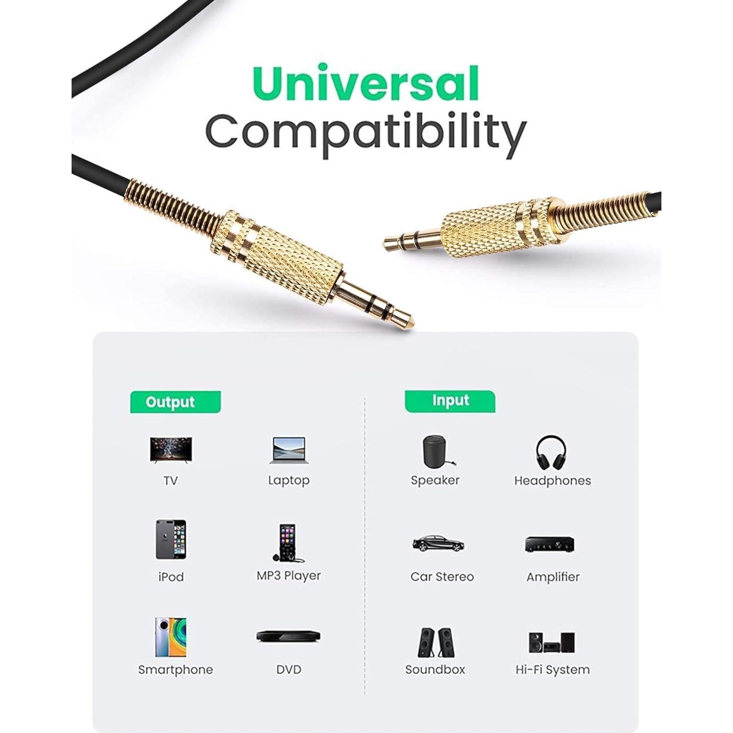 Cable de Altavoz Marshall BUTIAO 3.5mm Enrollado 1-2.5m