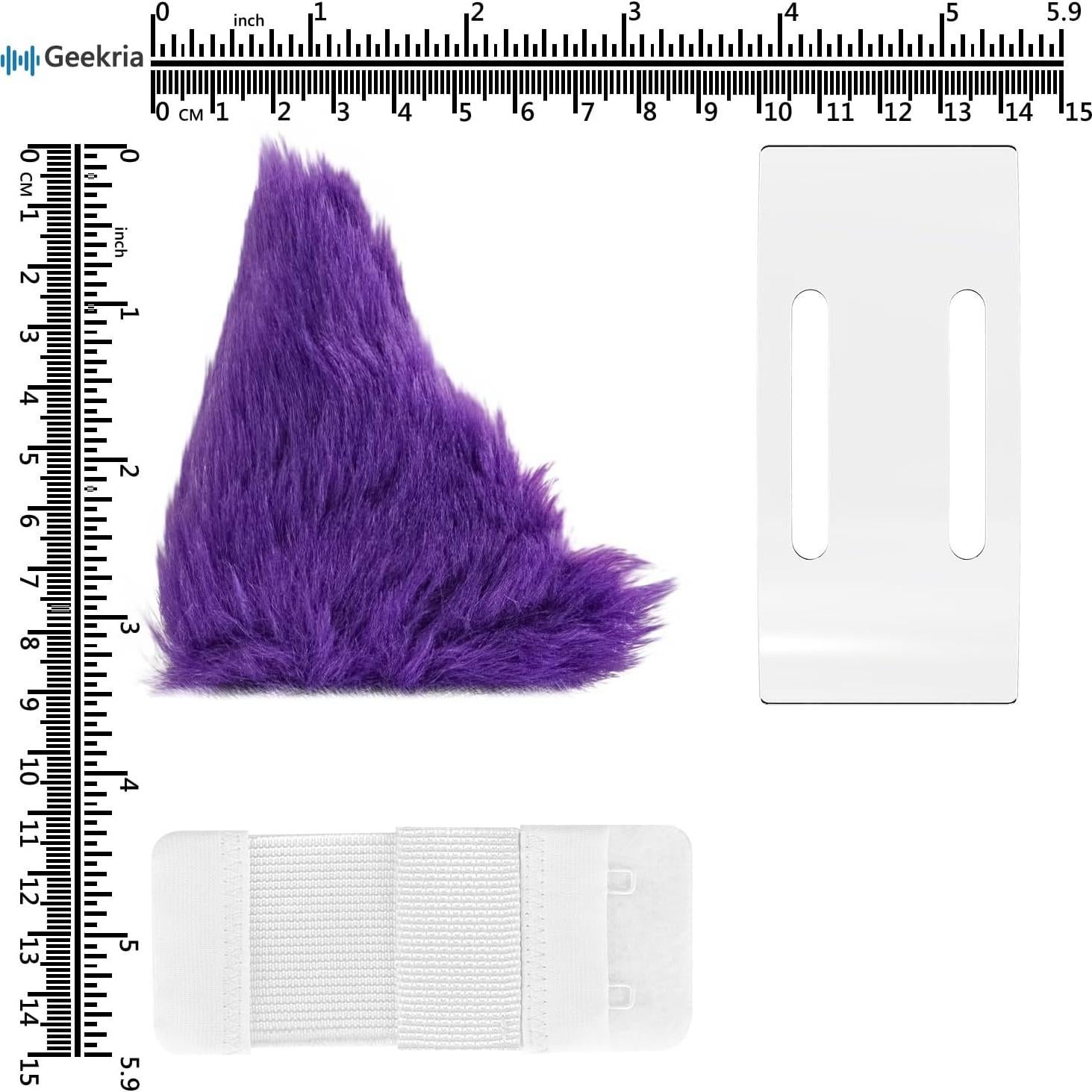 Conjunto Espaciador Diadema Orejas de Gato Geekria Púrpura