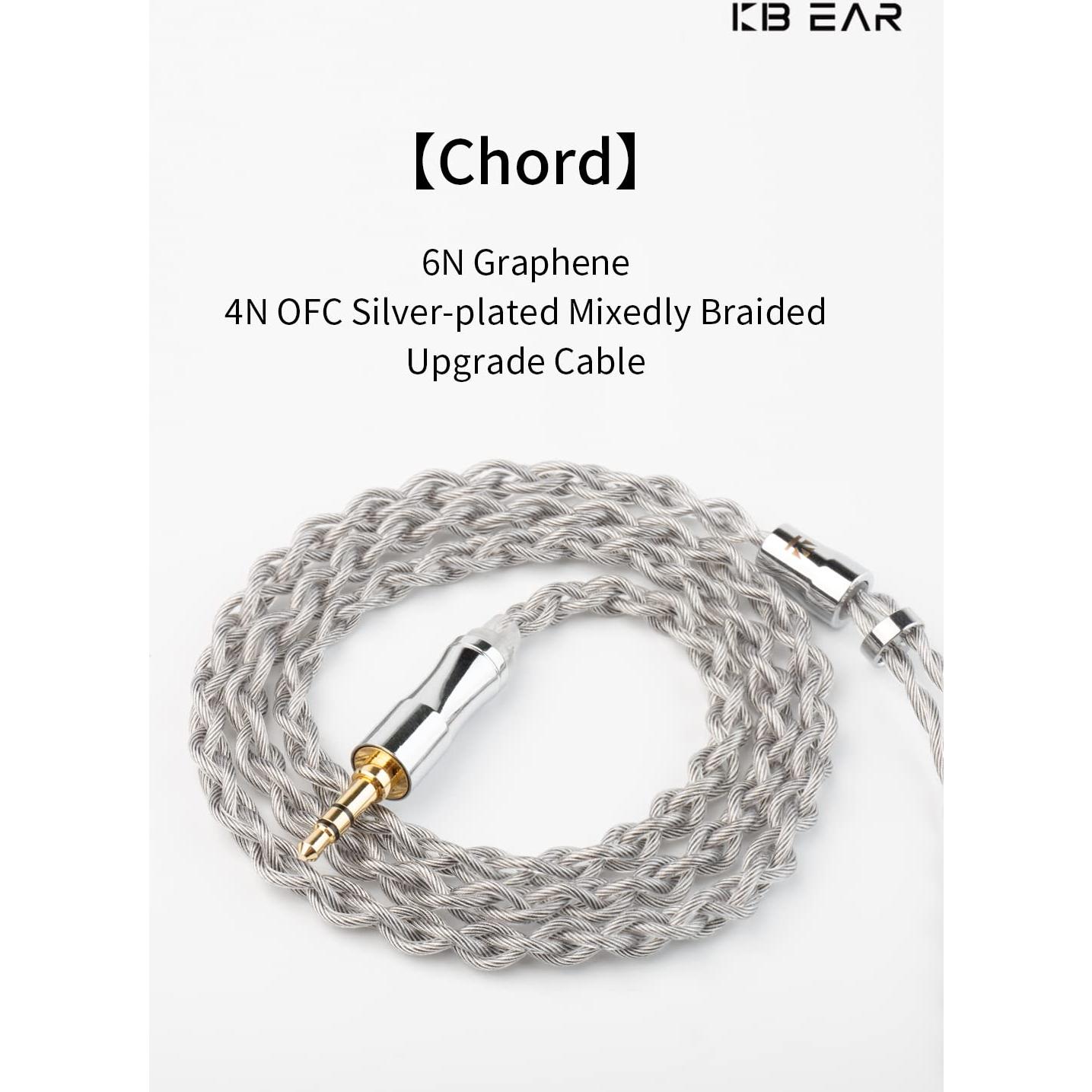 Cable IEM KBEAR Chord 6N Grafeno Trenzado 3.5mm MMCX