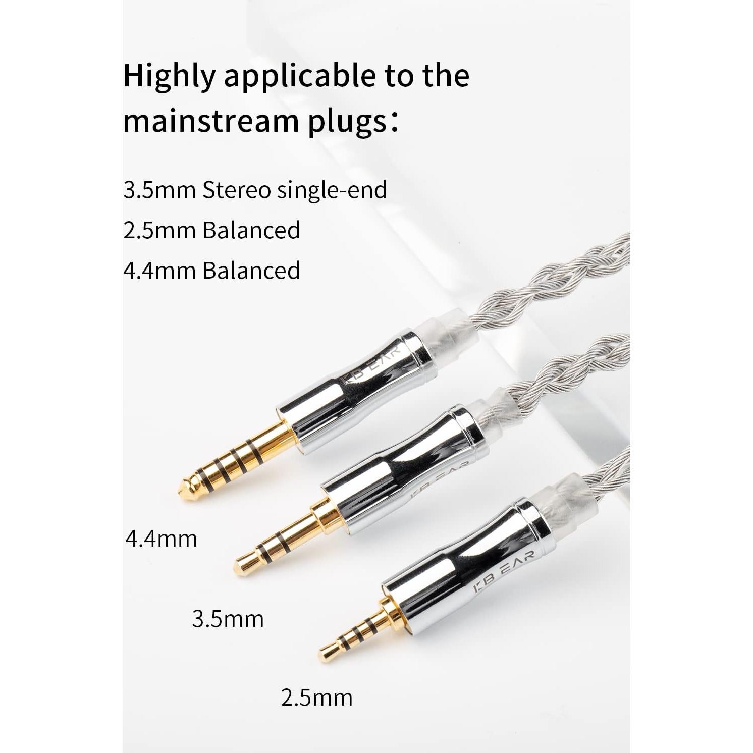 Cable IEM KBEAR Chord 6N Grafeno Trenzado 3.5mm MMCX