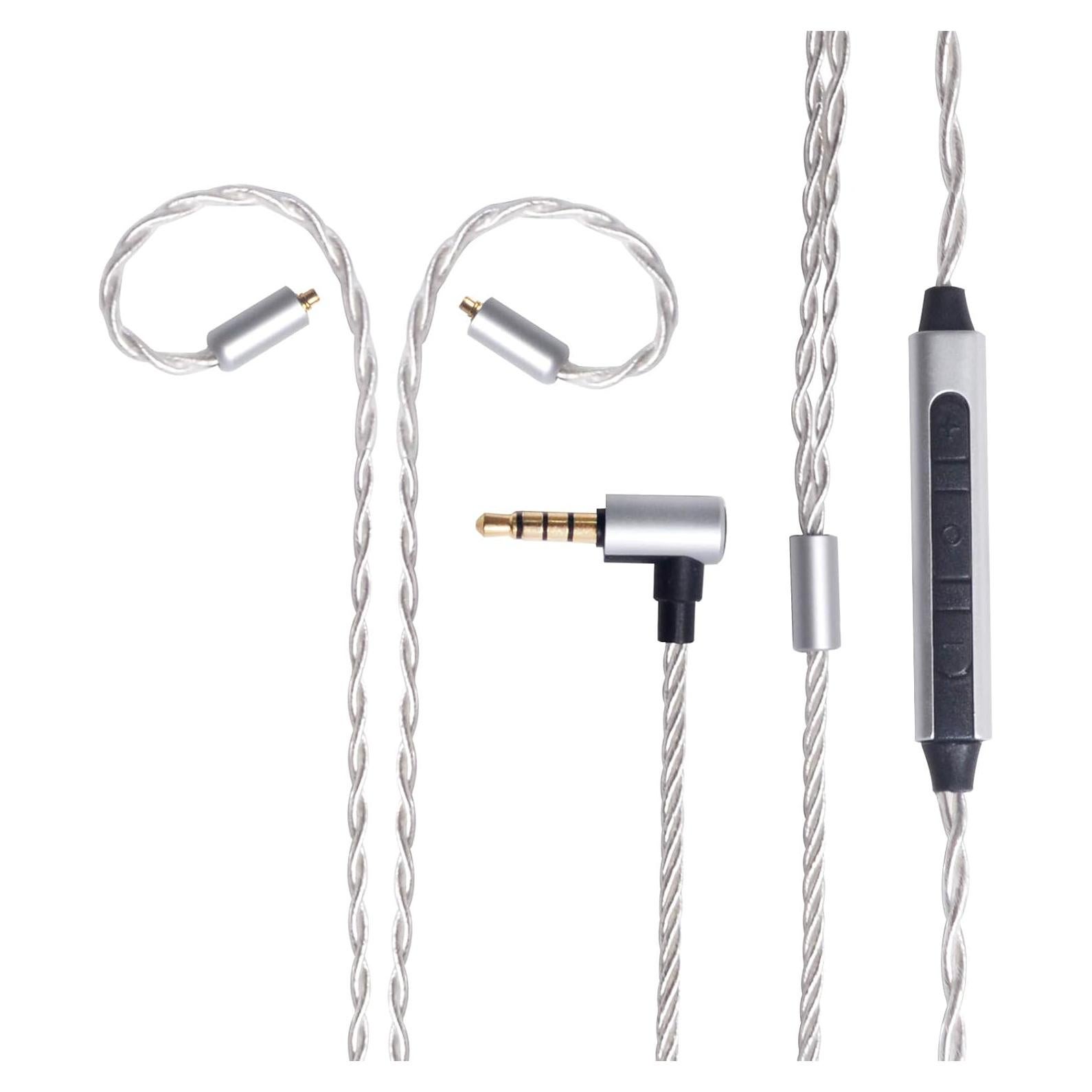 Cable de Reemplazo MMCX okcsc para Auriculares con Micrófono