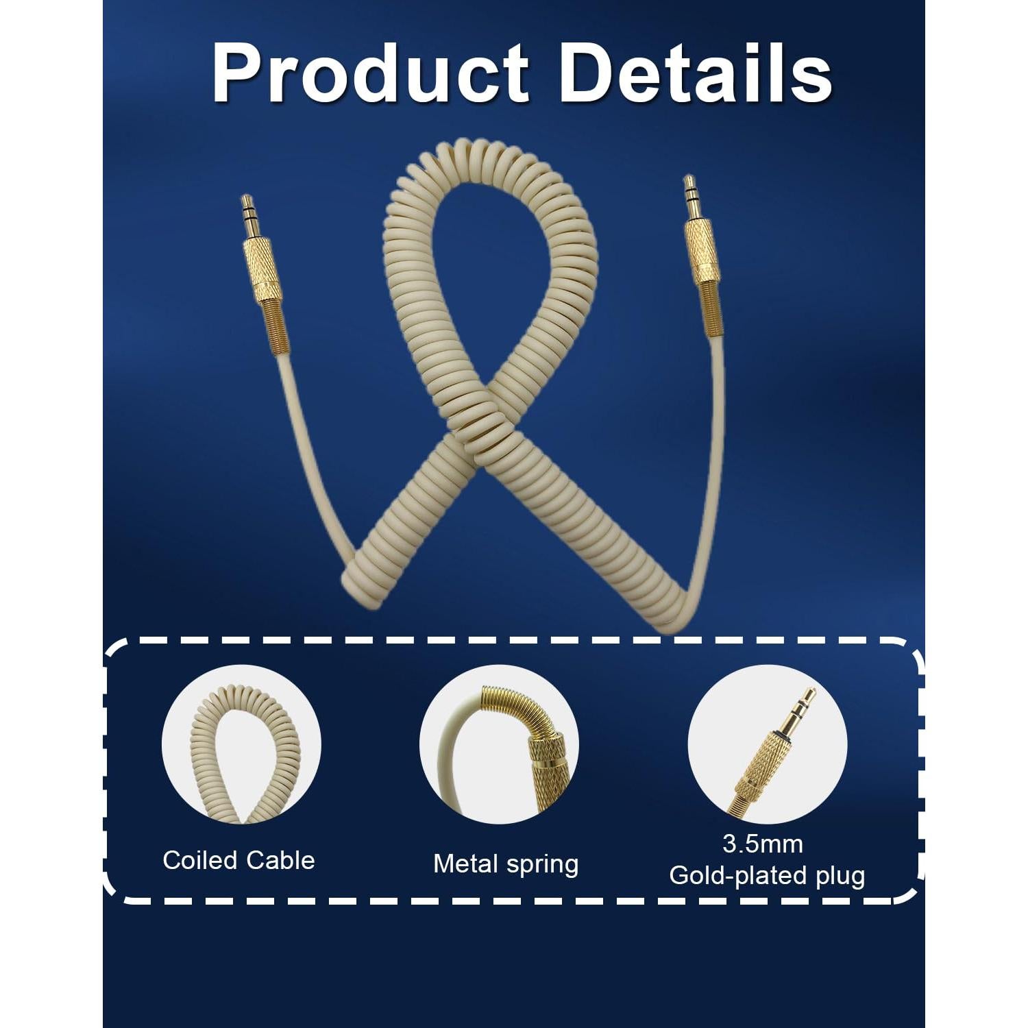 Cable de audio de reemplazo NewTH 0.61m 3.5mm para Marshall