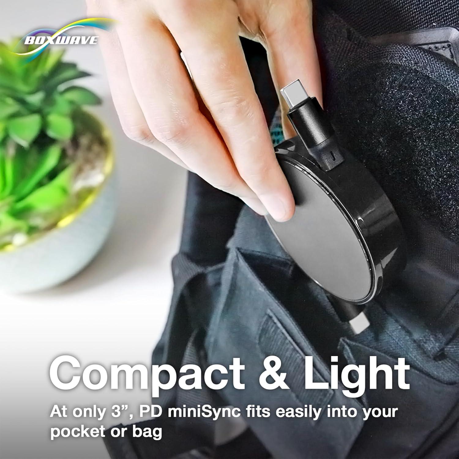 Cable USB Tipo-C Retráctil BoxWave 240W para Marshall Motif II ANC